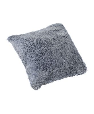 Curly silvergrå - kuddfodral i lockigt fårskinn