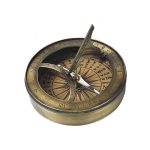 18th C. solur/kompass mässing