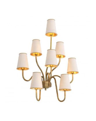 Bergerac vägglampa mässing L