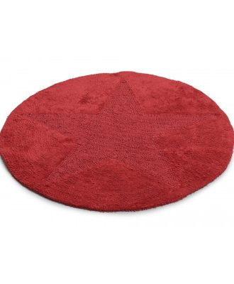 Star röd - badrumsmatta