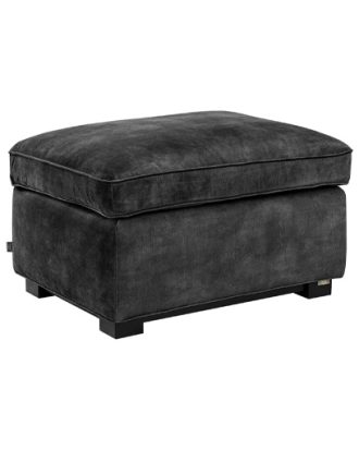 Midtown ottoman velvet dark grey
