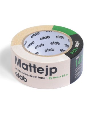 Dubbelhäftande mattejp - 25 m