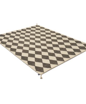 Harlequin grå - handvävd ullmatta