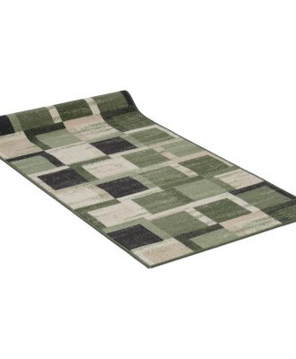 Kvadrat grön - gångmatta på metervara