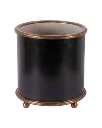 Kruka svart med gulddetaljer