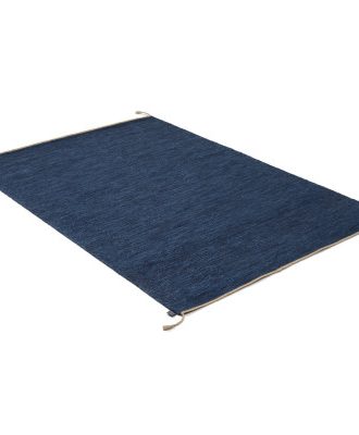 Sofiero mörkblå - handvävd ullmatta