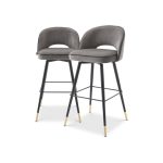 Cliff barstolar grå hög