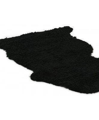 Curly svart - lockigt fårskinn