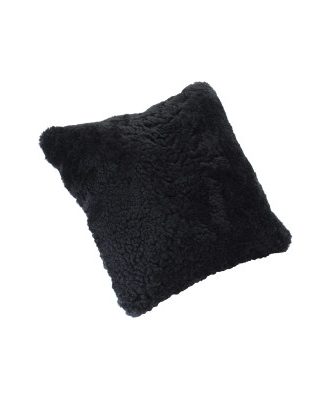 Curly svart - kuddfodral i lockigt fårskinn