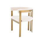 Clubhouse matstol bouclé cream