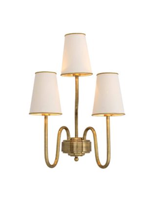 Bergerac vägglampa mässing S