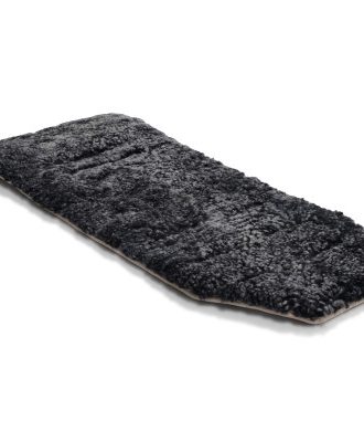 Baby stroller liner barnvagnsdyna i fårskinn - mörkgrå