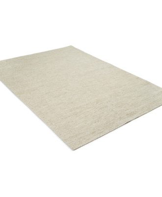 Afro vit - handvävd ullmatta