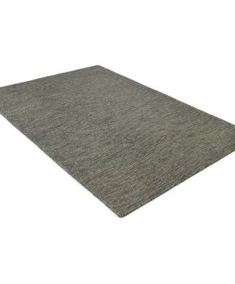 Afro mörk gråblå - handvävd ullmatta