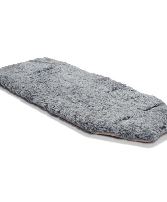Baby stroller liner barnvagnsdyna i fårskinn - silvergrå