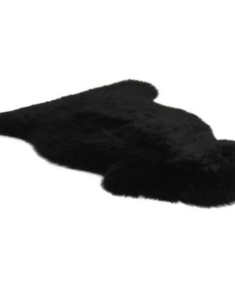 Gently svart - långhårigt fårskinn
