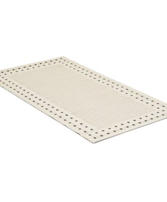 Rut vit - flatvävd matta