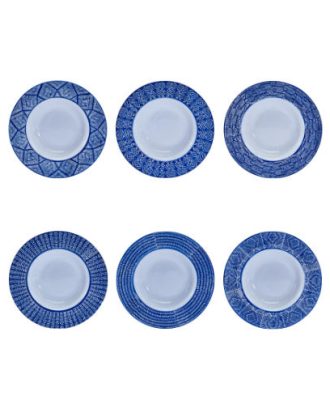 Capri Azzurra djupa tallrikar blå/vit