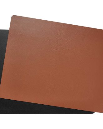 Aida Quadro Bordsunderlägg Vändbar 39x35 Cm Svart / - Bordstabletter & Glasunderlägg Läder Brun