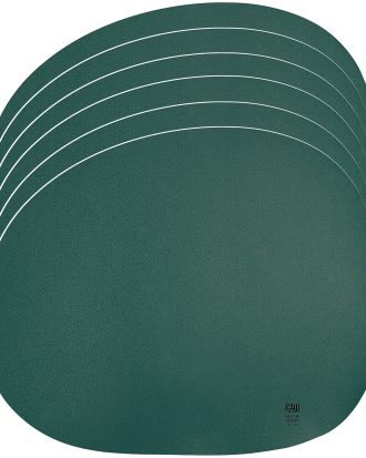 Aida Raw Bordsunderlägg 6-pack - Bordstabletter & Glasunderlägg Silikon Mörkgrön