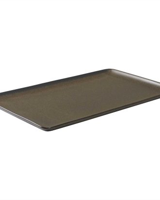 Aida Raw Rektangulär Tallrik 31,5x20 Cm - Mattallrikar Stengods Metallic Brown