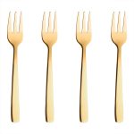 Aida Raw Tårtgaffel 4-pack - Gafflar Rostfritt Stål Guld