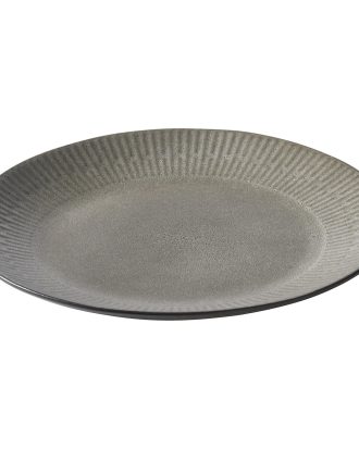 Aida Relief Tallrik 22 Cm - Mattallrikar Stengods Grå