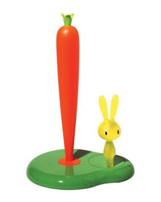 Alessi Bunny & Carrot Köksrullehållare Gul - Hushållspappershållare Grön