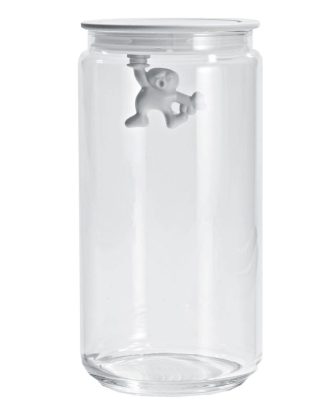 Alessi Gianni Burk Med Lock 140 Cl - Förvaringsburkar & lock Vit