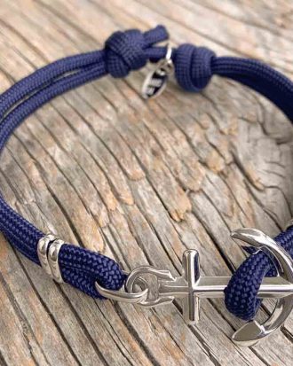 Ankare Armband Key West - Marinblå