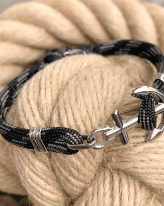 Ankare Armband Key West - Svart/Grå