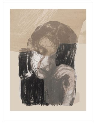 Anna Bülow Face 6 Konsttryck 50x70 Cm - Posters Papper Beige