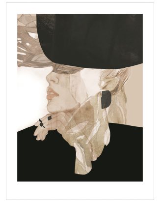 Anna Bülow Graceful Konsttryck Signerat 50x70 Cm - Posters Papper Svart