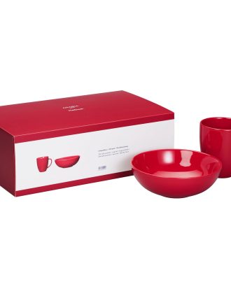Arabia 24h Gåvoset Rött 34 Cl & 16 Cm - Kaffekoppar Porslin Röd