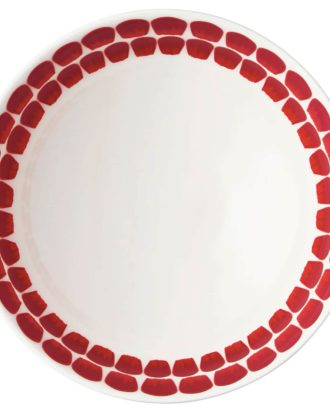 Arabia 24h Tuokio Skål Röd 18 Cm - Serveringsskålar Porslin Vit