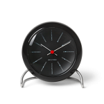 Arne Jacobsen Bankers Bordsur Ø11cm - Bordsklockor Glas Svart