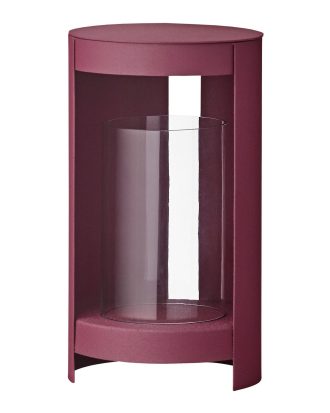 Aytm Ora Ljuslykta Ø15.5x28.2 Cm Burgundy - Ljuslyktor & Marschallhållare Stål Vinröd