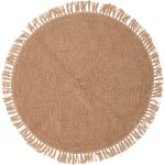 Bloomingville Lenea matta Ø110 Cm - Tuftade mattor Ull Brun