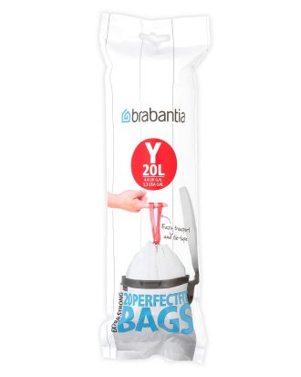 Brabantia Perfectfit Avfallspåse Y 20l 20 St - Papperskorgar & Pedalhinkar Vit