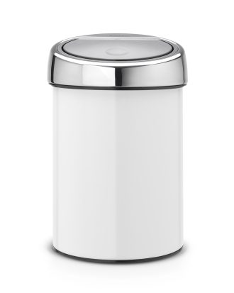 Brabantia Touch Bin Papperskorg 3l - Papperskorgar & Pedalhinkar Stål Vit