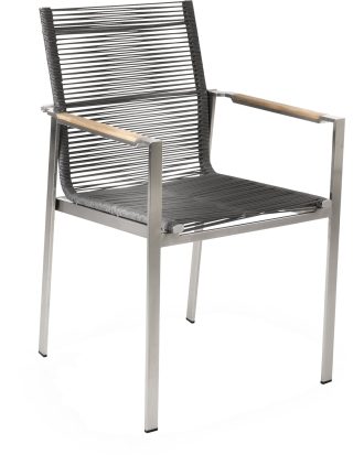 Brafab Gotland Stapelstol Rep - Utestolar Teak Svart