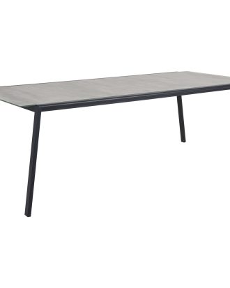 Brafab Lyra Matbord 100x220x73 Cm Svart/sand - Utebord & Trädgårdsbord Glas