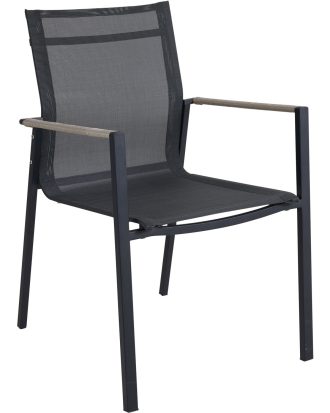 Brafab Lyra Matstol /grå - Utestolar Rostfritt Stål Svart