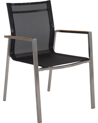 Brafab Naos Matstol Rostfritt /mörkgrå - Utestolar Teak Stål