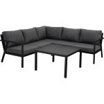 Brafab Rana Loungeset Låg 5 Sittplatser /antracit - Matgrupper & Loungegrupper Glas Svart