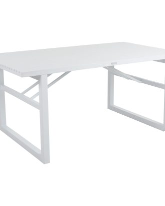 Brafab Vevi Matbord 160x90 Cm - Utebord & Trädgårdsbord Aluminium Vit