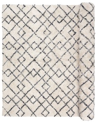 Broste Copenhagen Janson Matta 200x300 Cm Ivory/black - Ryamattor Bomull Svart