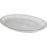 Broste Copenhagen Nordic Ovalt Fat 26,5x35,5 Cm - Uppläggningsfat Stengods Sand
