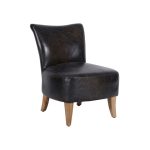 Mere skinnfåtölj fudge