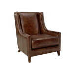 AW44 skinnfåtölj vintage cigar